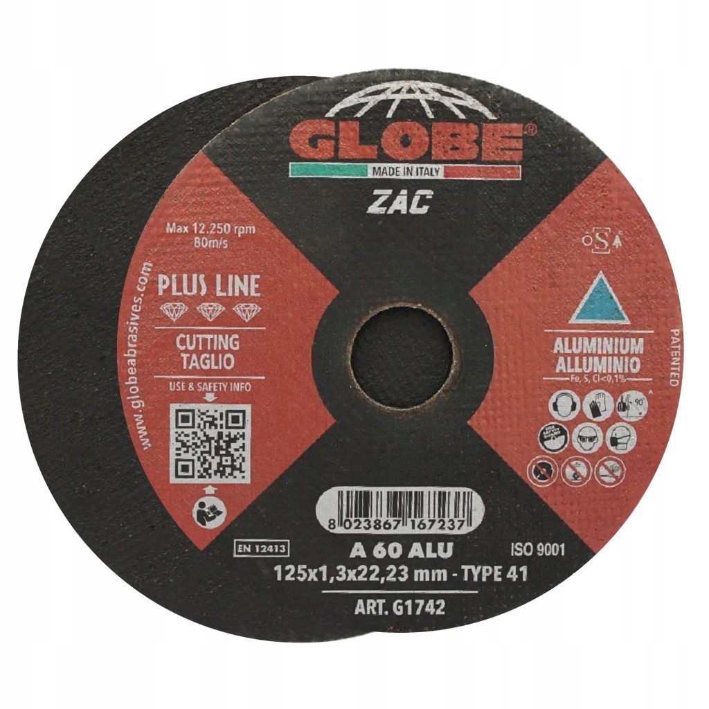 GLOBE REZNA PLOČA ZA AL 125x1.3